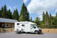 Wohnmobil im Naturcamp Lenkgrund