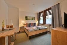 Blick in ein Doppelzimmer