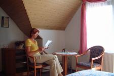 Blick in ein Gästezimmer