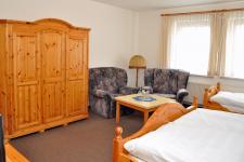 Blick in ein Gästezimmer