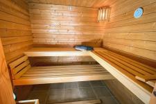 Blick in die Sauna
