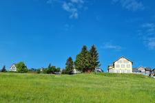 Pension &quot;Breitenborn&quot; (links) &amp; Hotel &quot;Schöne Aussicht&quot; (rechts), Masserberg