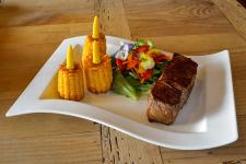 Steak mit Mais