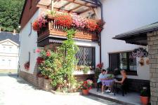 Terrasse vor der Pension