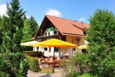 Blick zum Biergarten