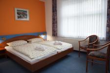 Blick in ein Doppelzimmer