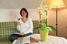 Blick in ein Gästezimmer