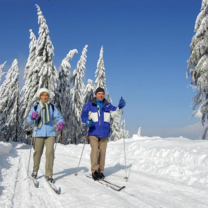 Skifahrer bei Friedrichroda
