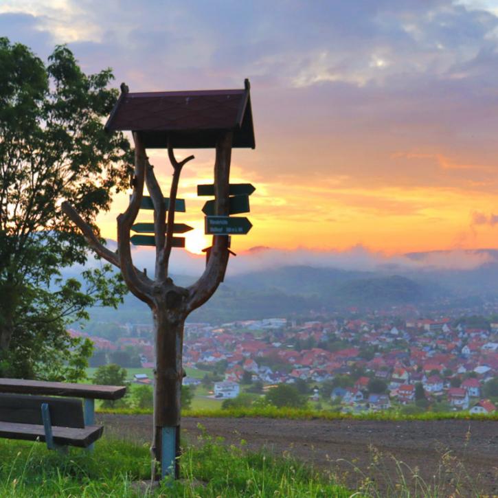 Abendstimmung über Floh-Seligenthal
