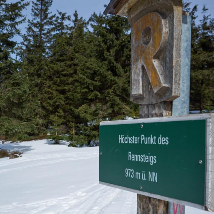 Höchster Punkt des Rennsteigs