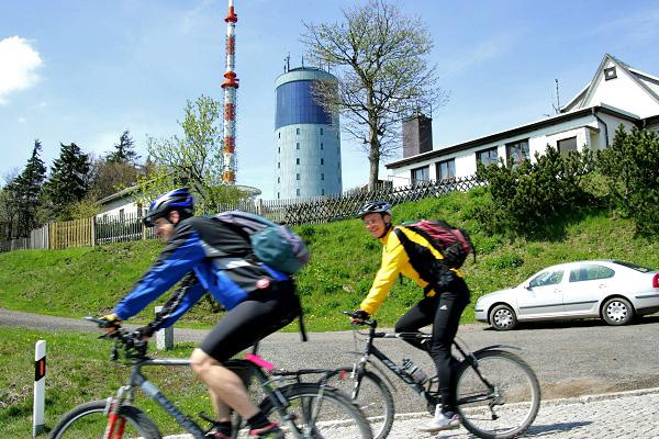 Radfahrer am Großen Inselsberg